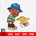 Los Angeles Chargers Freddy Krueger Piss On Kansas City Chiefs Svg Eps Dxf Png File, Digital Download, Instant Download