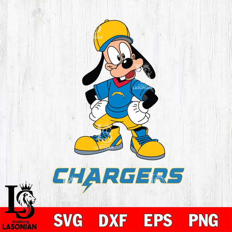 Los Angeles Chargers Goofy Sport SVG DXF EPS PNG FILE,NFL Cricut ,Football Digital Download,Instant Download, Silhouette
