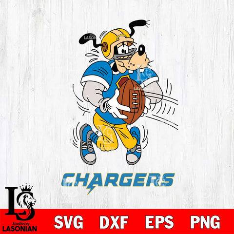 Los Angeles Chargers Goofy Sport Football SVG DXF EPS PNG FILE,NFL Cricut ,Football Digital Download,Instant Download, Silhouette