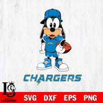 Los Angeles Chargers Goofy rugby SVG DXF EPS PNG FILE,NFL Cricut ,Football Digital Download,Instant Download, Silhouette