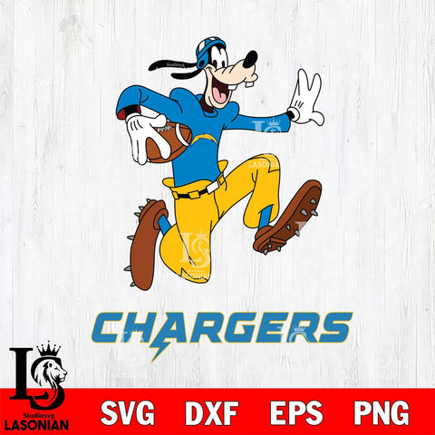 Los Angeles Chargers Goofy rugby Sport SVG DXF EPS PNG FILE,NFL Cricut ,Football Digital Download,Instant Download, Silhouette