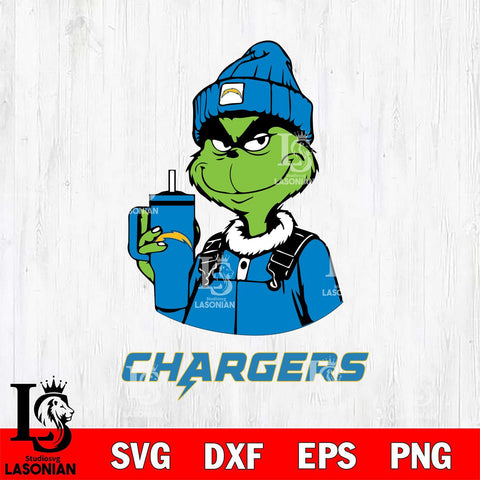 Los Angeles Chargers Grinch Football Christmas Svg Eps Dxf Png File,Cricut svg files, Digital Download, Instant Download