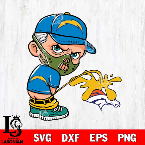 Los Angeles Chargers Hannibal Lecter Piss On Denver Broncos Svg Eps Dxf Png File, Digital Download, Instant Download