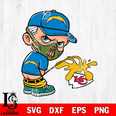 Los Angeles Chargers Hannibal Lecter Piss On Kansas City Chiefs Svg Eps Dxf Png File, Digital Download, Instant Download