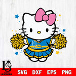 Los Angeles Chargers Hello Kitty Cheerleader 10 Svg Eps Dxf Png File, Digital Download, Instant Download