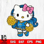 Los Angeles Chargers Hello Kitty Cheerleader 7 Svg Eps Dxf Png File, Digital Download, Instant Download