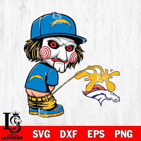 Los Angeles Chargers Jigsaw Piss On Denver Broncos Svg Eps Dxf Png File, Digital Download, Instant Download
