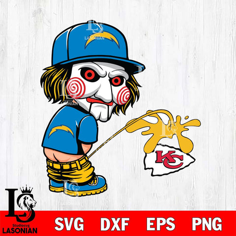 Los Angeles Chargers Jigsaw Piss On Kansas City Chiefs Svg Eps Dxf Png File, Digital Download, Instant Download