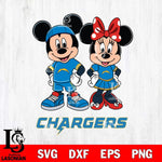 Los Angeles Chargers Mickey And Minnie Rugby Svg Eps Dxf Png File, NFL svg , Digital Download , Instant Download, Cricut File