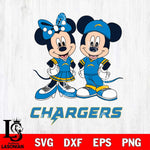 Los Angeles Chargers Mickey Minnie Mouse rugby ball Svg Eps Dxf Png File, Bundle NFl svg , File Cut , Digital Download , Instant Download, Laser Cut Svg Files