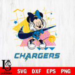 Los Angeles Chargers Minnie Mouse Dancing SVG DXF EPS PNG FILE, Disney Father day File Cut,Digital Download,Instant Download,Disney Svg Files