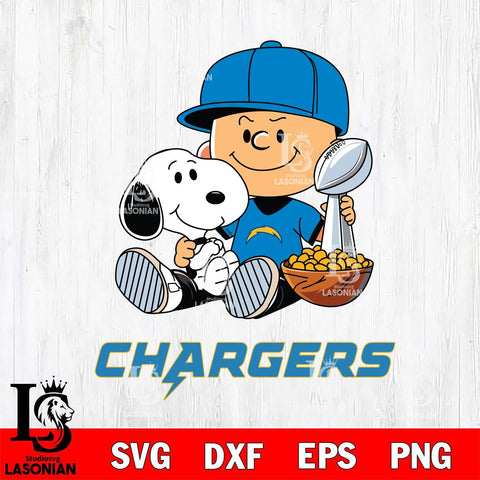 Los Angeles Chargers Peanuts Snoopy Champion football SVG DXF EPS PNG FILE,Snoopy File Cut, Nfl Digital Download,Instant Download, Silhouette