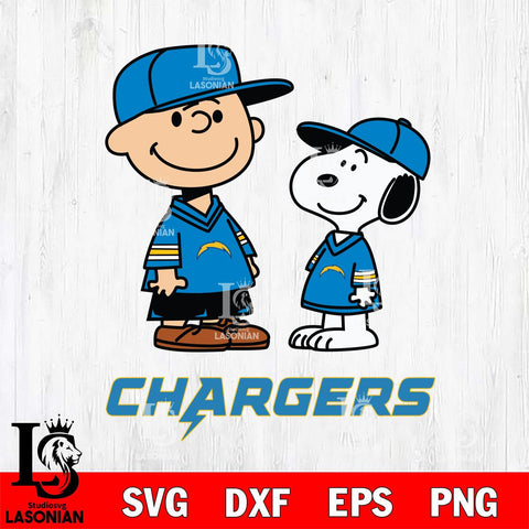 Los Angeles Chargers Peanuts Snoopy Football SVG DXF EPS PNG FILE,Snoopy File Cut, Nfl Digital Download,Instant Download, Silhouette