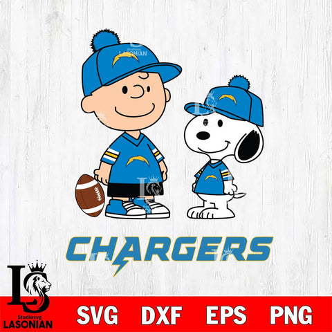 Los Angeles Chargers Peanuts Snoopy Friends Football SVG DXF EPS PNG FILE,Snoopy File Cut, Nfl Digital Download,Instant Download, Silhouette