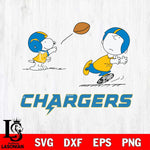 Los Angeles Chargers Peanuts play football SVG DXF EPS PNG FILE,Snoopy File Cut, Nfl Digital Download,Instant Download, Silhouette