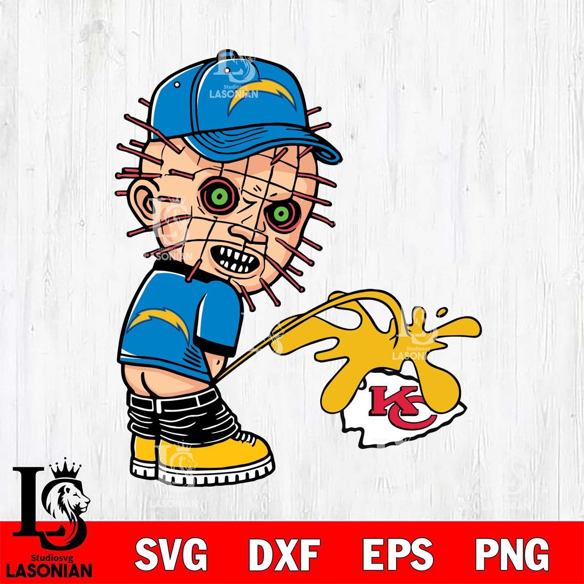 Los Angeles Chargers Pinhead Piss On Kansas City Chiefs – lasoniansvg