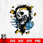 Los Angeles Chargers Savage Skull SVG