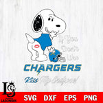 Los Angeles Chargers Snoopy If you dont like kiss SVG DXF EPS PNG FILE,Snoopy File Cut, Nfl Digital Download,Instant Download, Silhouette