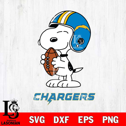 Los Angeles Chargers Snoopy Rugby Svg Eps Dxf Png File, NFL svg , Digital Download , Instant Download, Cricut File