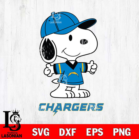Los Angeles Chargers Snoopy football SVG DXF EPS PNG FILE,Snoopy File Cut, Nfl Digital Download,Instant Download, Silhouette