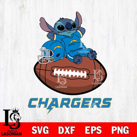 Los Angeles Chargers Stitch Big NFL football SVG DXF EPS PNG FILE, NFL File Cut, Digital Download,Instant Download, Silhouette, Cricut