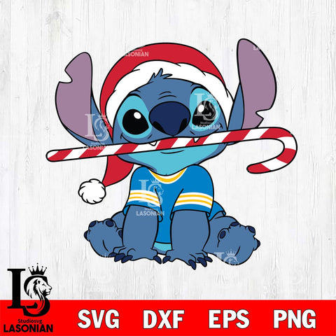 Los Angeles Chargers Stitch Christmas Svg Eps Dxf Png File, Digital Download, Instant Download