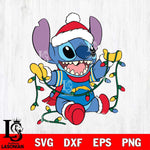 Los Angeles Chargers Stitch Christmas Lights Svg Eps Dxf Png File, Digital Download, Instant Download