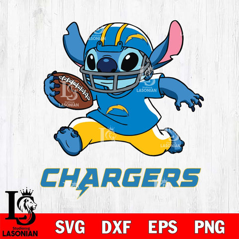 Los Angeles Chargers Stitch Run Football SVG DXF EPS PNG FILE, Stitch File Cut,NFL Digital Download,Instant Download, Silhouette