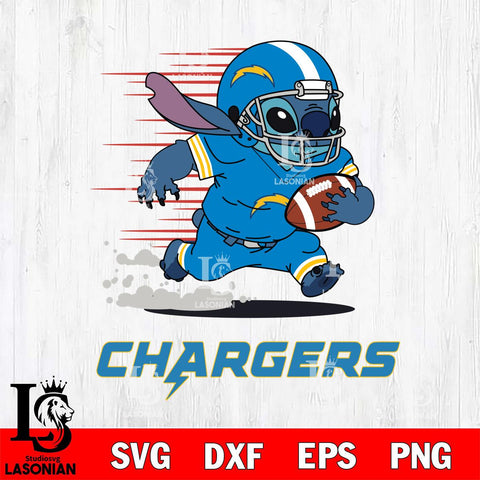Los Angeles Chargers Stitch Run Football SVG DXF EPS PNG FILE, NFL File Cut, Digital Download,Instant Download, Silhouette, Cricut
