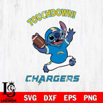 Los Angeles Chargers Stitch Touchdown SVG DXF EPS PNG FILE, NFL File Cut, Digital Download,Instant Download, Silhouette, Cricut
