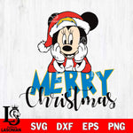 Los Angeles Chargers mickey christmas 1 Svg Eps Dxf Png File, Digital Download, Instant Download