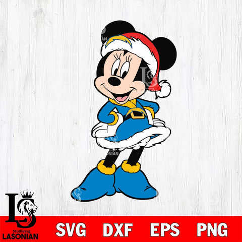 Los Angeles Chargers mickey christmas 2 Svg Eps Dxf Png File, Digital Download, Instant Download