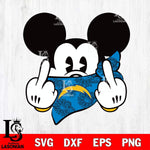 Los Angeles Chargers mickey christmas 4 Svg Eps Dxf Png File, Digital Download, Instant Download