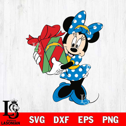Los Angeles Chargers mickey christmas 8 Svg Eps Dxf Png File, Digital Download, Instant Download