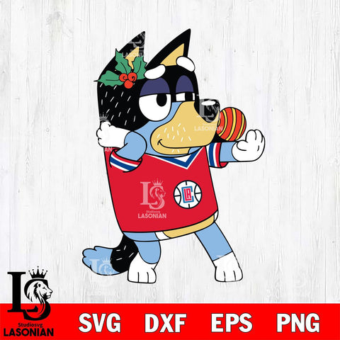Los Angeles Clippers Bandit Heeler Christmas Svg Eps Dxf Png File, Digital Download, Instant Download