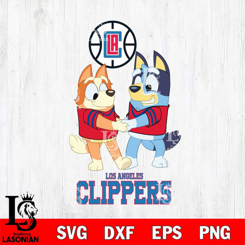 Los Angeles Clippers Bluey Chilli Dance Svg Eps Dxf Png File, Digital Download, Instant Download