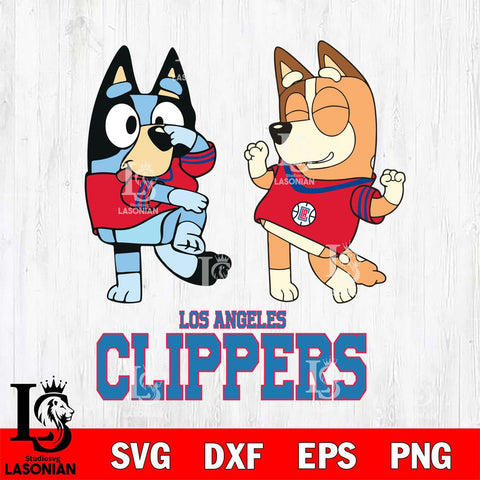 Los Angeles Clippers Bluey Chilli Sport Svg Eps Dxf Png File, Digital Download, Instant Download