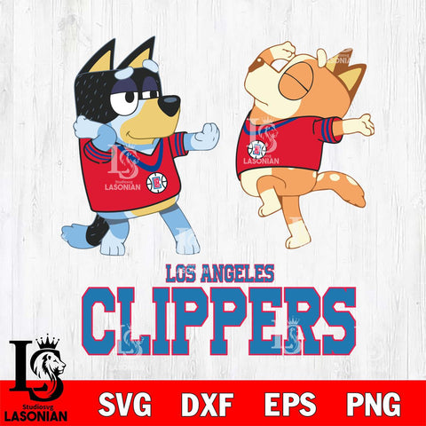 Los Angeles Clippers Bluey Dance Svg Eps Dxf Png File, Digital Download, Instant Download