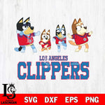 Los Angeles Clippers Bluey Dance Mode Squats Svg Eps Dxf Png File, Digital Download, Instant Download