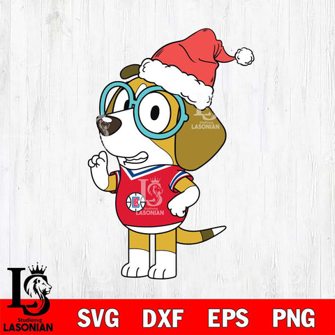 Los Angeles Clippers Bluey Honey Christmas Svg Eps Dxf Png File, Digital Download, Instant Download