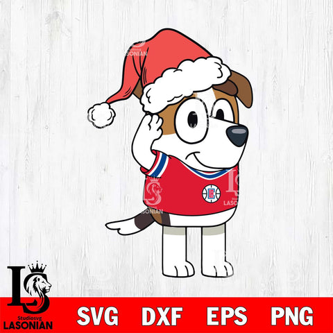 Los Angeles Clippers Bluey Jack Christmas Svg Eps Dxf Png File, Digital Download, Instant Download
