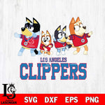 Los Angeles Clippers Bluey Mode Dance Squats Svg Eps Dxf Png File, Digital Download, Instant Download