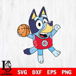 Los Angeles Clippers Bluey sport 3 Svg Eps Dxf Png File, Digital Download, Instant Download