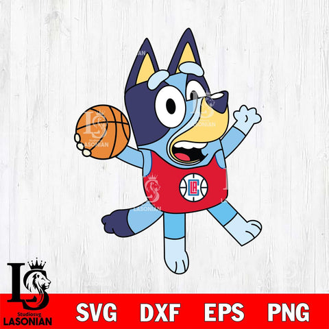 Los Angeles Clippers Bluey sport 3 Svg Eps Dxf Png File, Digital Download, Instant Download
