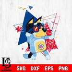 Los Angeles Clippers Bluey sport 4 Svg Eps Dxf Png File, Digital Download, Instant Download