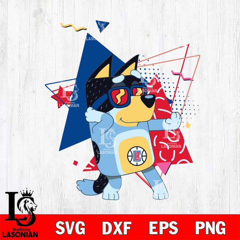 Los Angeles Clippers Bluey sport 4 Svg Eps Dxf Png File, Digital Download, Instant Download