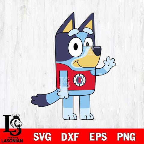 Los Angeles Clippers Bluey sport 5 Svg Eps Dxf Png File, Digital Download, Instant Download