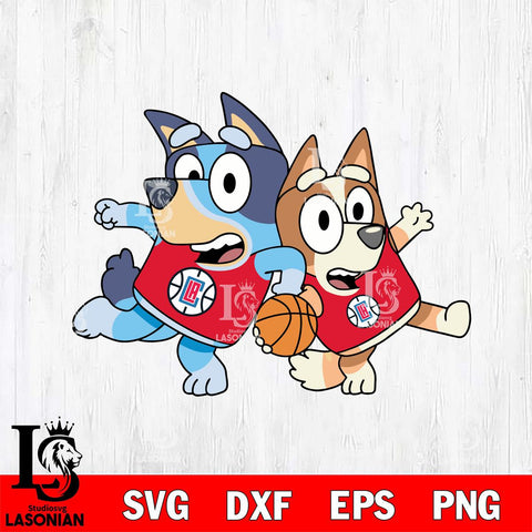 Los Angeles Clippers Bluey sport 7 Svg Eps Dxf Png File, Digital Download, Instant Download