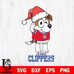 Los Angeles Clippers Christmas Bluey Jack Sport Svg , Christmas Svg , Bluey svg , Digital Download, dxf eps png pdf file