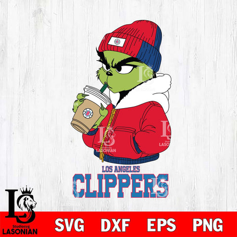 Los Angeles Clippers Grinch Bougie Christmas Cut Files Cricut, Svg Dxf Eps Png file , Silhouette